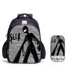 Figura Roblox Porta de Fuga Conjunto de Duas Peças - Mochila + Estojo Estampado de Desenho Animado