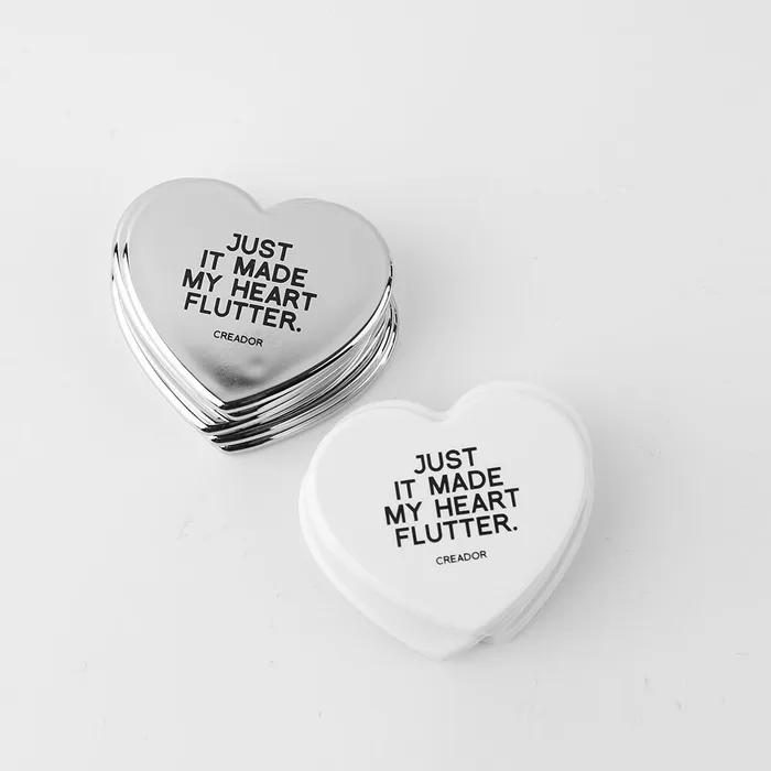 

мини зеркало в форме сердца white