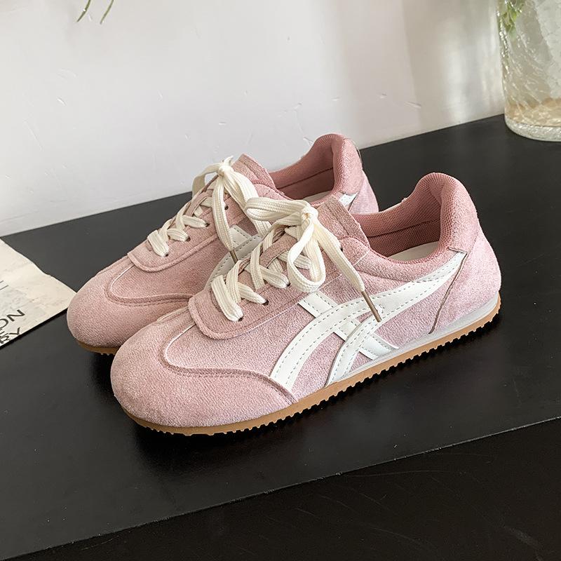 Retro anti-velvet German training shoes, comfortable and lightweight flat-bottomed casual shoes, single shoes, small white shoes, breathable and thin