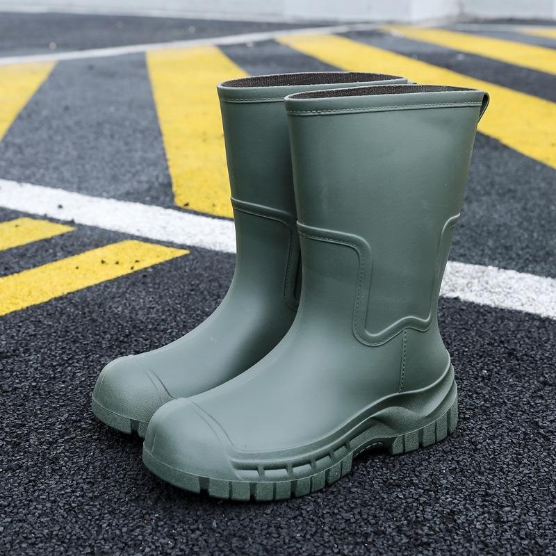 

Rain shoes men s medium tube adult fishing non-slip and lightweight new men s rain boots waterproof velvet rubber shoes water shoes 44