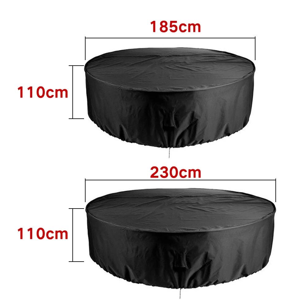 Round Cover Round Outdoor Garden Furniture Cover Waterproof Oxford Protective Furniture Rain And Snow Dust Cover
