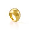 16mm Trendy Simple Chunky Rings for Women Stainless Steel Gold Color Charm Thick Large Ring for Women