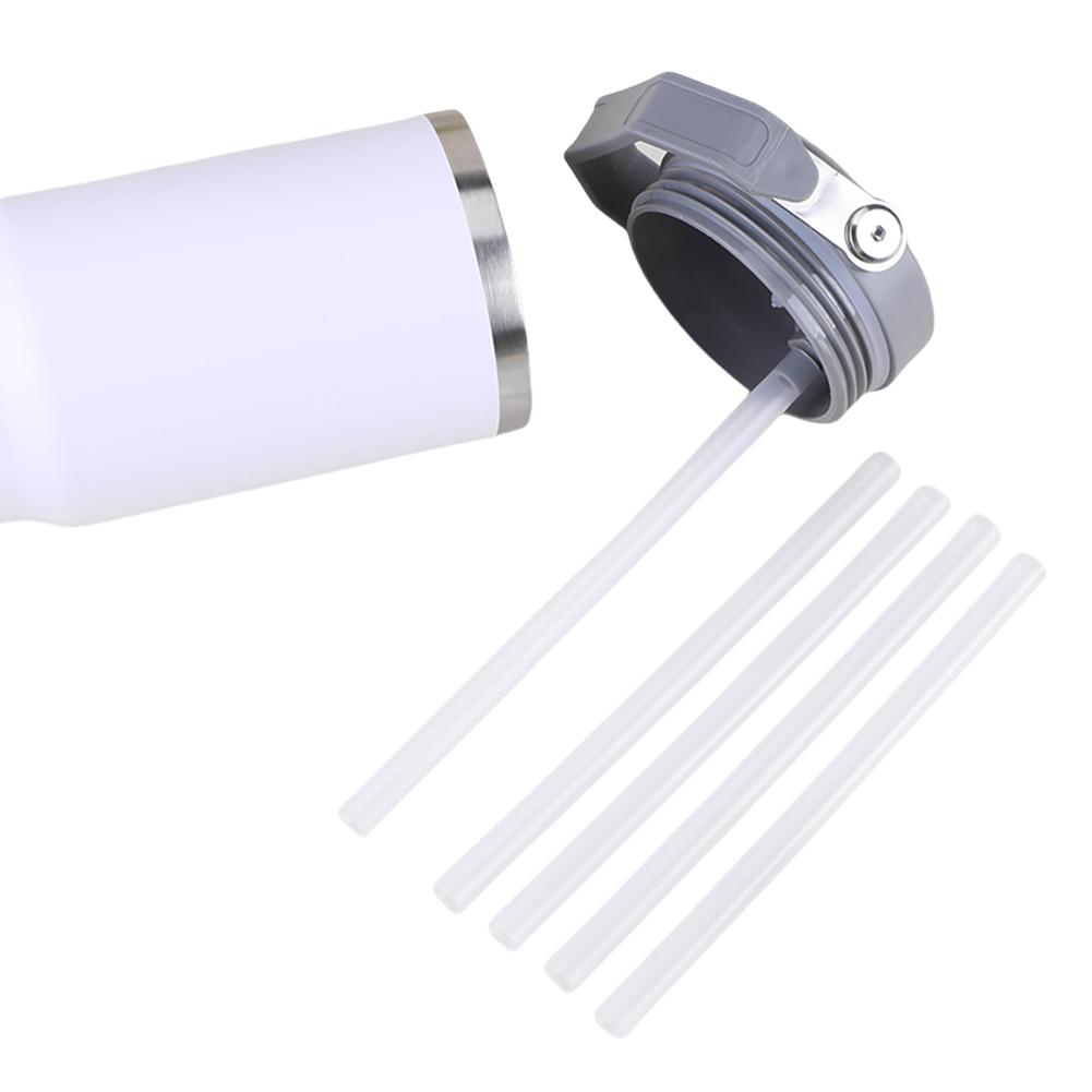 5pcs Reusable Straws For Stanley 30oz Tumbler Replacement Plastic Straws&Cleaning Brush&Leak Proof Lid Wear-Resistant Cup Access