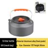 Tragbare Outdoor Aluminium Teekanne und Kaffeekessel für Camping, Bergsteigen und Brauen am Lagerfeuer.