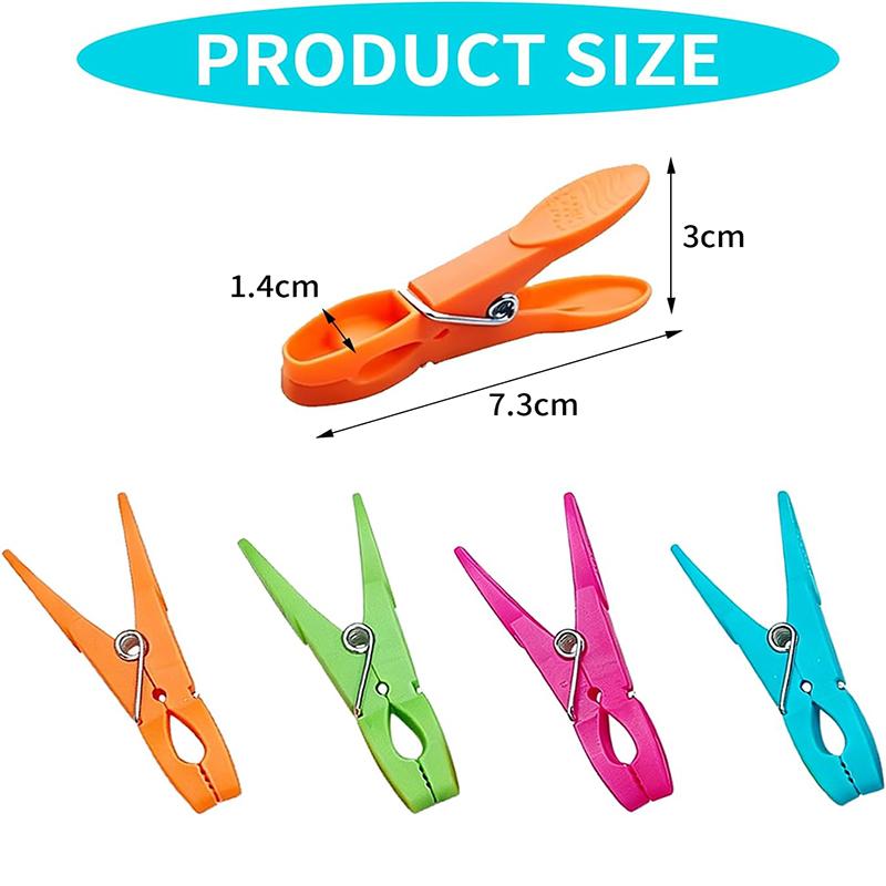 24/48/60Pcs Clothes Pegs Set for Washing Line Plastic Clothes Clip Kit Nonslip Windproof Clothes Clip for Underwear Socks Towels