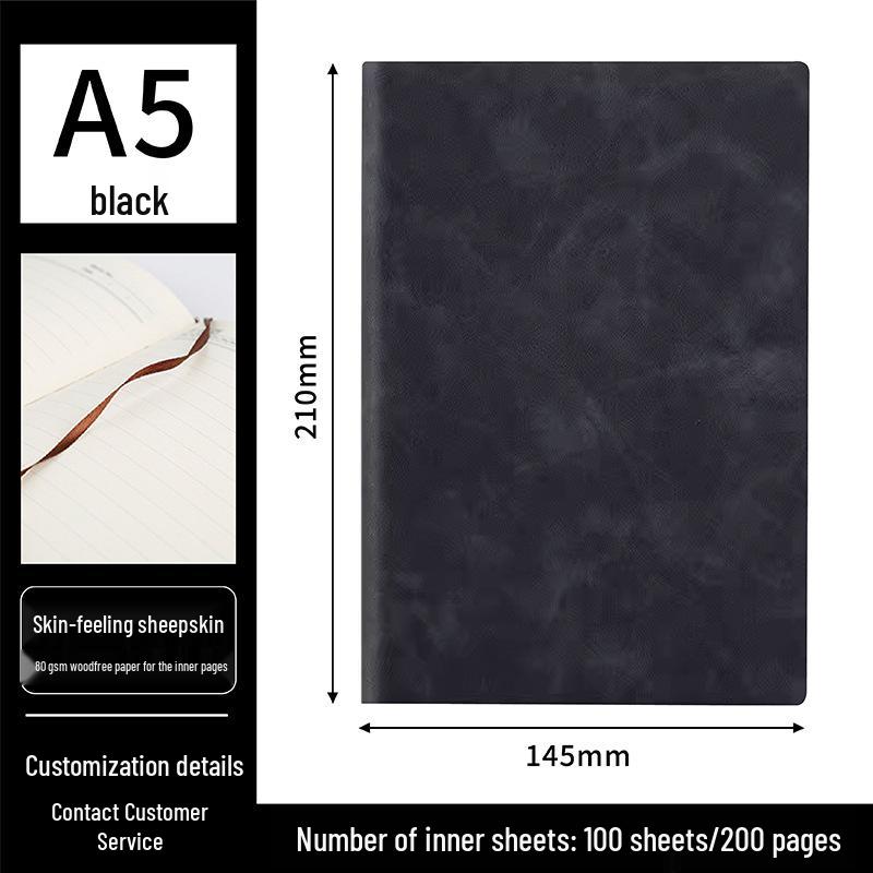 Multi-Size Soft Leather Notebook with Logo Printing - Mini Pocket Memo Pad
