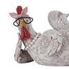 Rustic Rooster Figurine Resin Distressed Chicken Statue Farmhouse Style Rooster Sculpture for Thanksgiving Day Desktop Decoration
