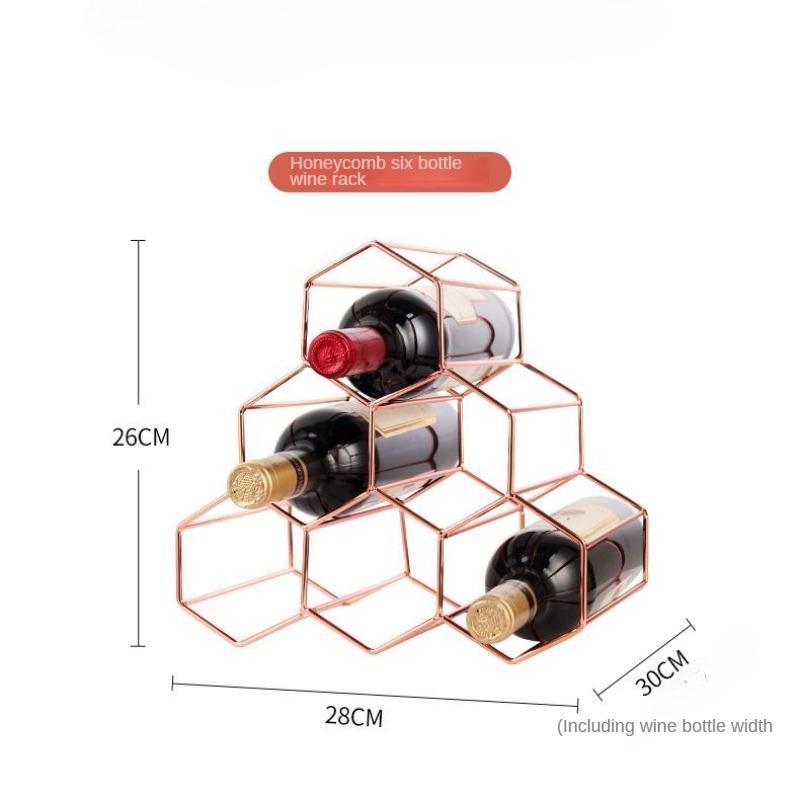 Creative Wine Rack Metal Ornaments Light Luxury Living Room Dining Table In Dining Room Wine Cupboard Home Decorations