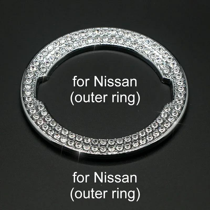 Bling Car Steering Wheel Diamond Emblem Decal Decoration Cover DIY Sticker Car Accessories for NISSAN Maxima,Altima,Sentra,Rogue