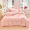 Four-piece Washed Cotton Embroidery Skin-friendly, Soft and Breathable Printing and Dyeing Non-fading Simple Bedding