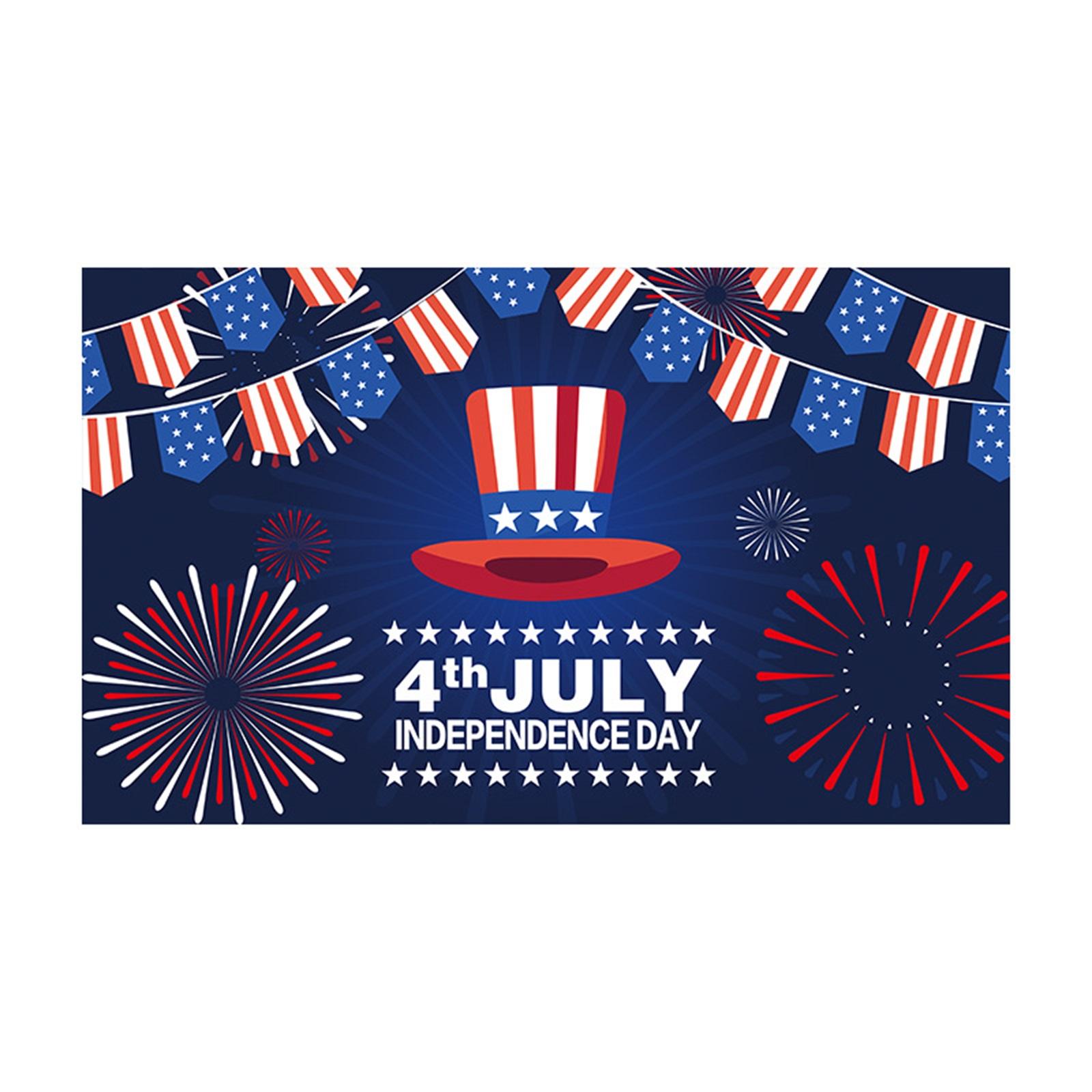

American Independence Day Flag Hanging Cloth Atmosphere Background Cloth Banner One Size