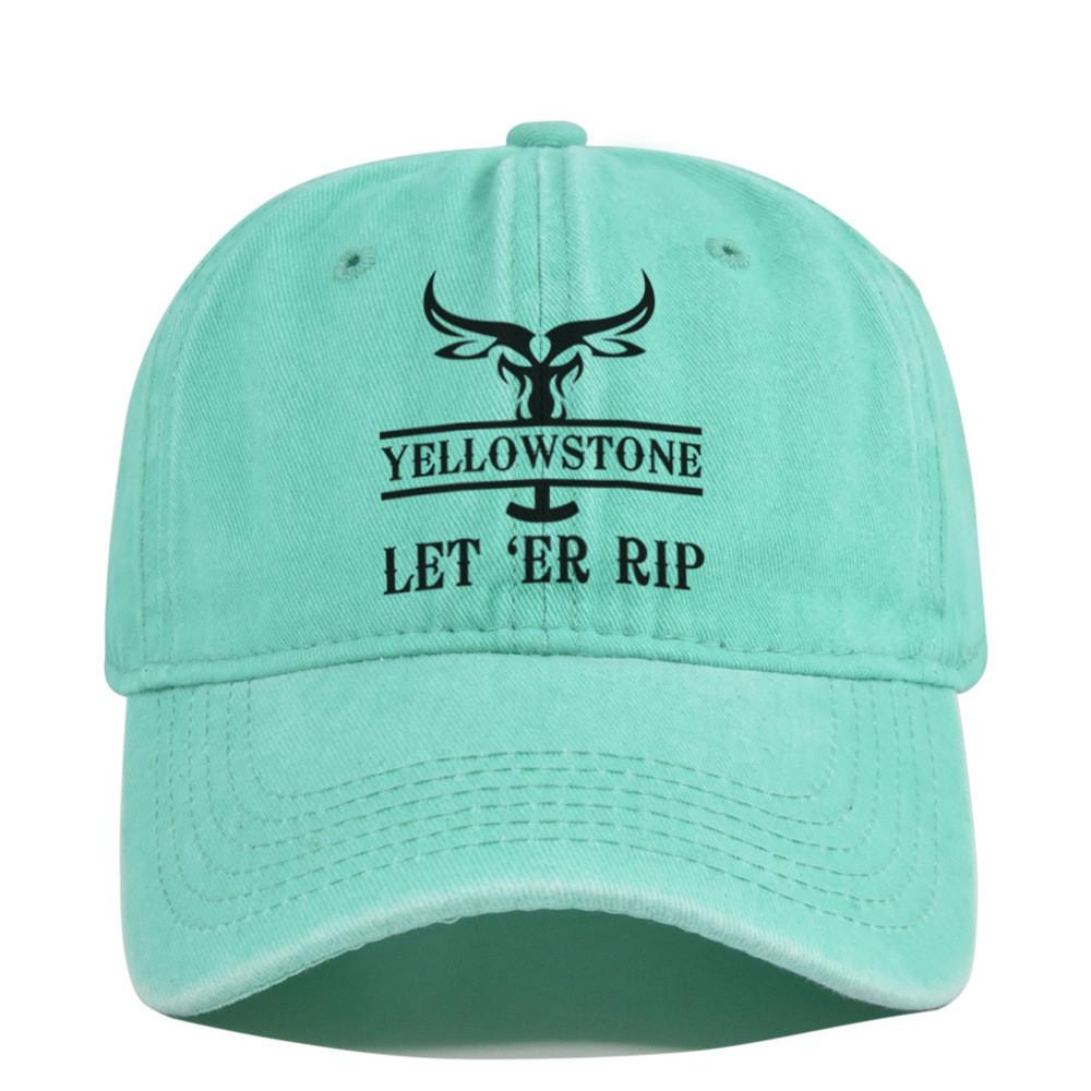 Cap Baseball Retro Printed Peaked Cap Washed Distressed Visor Fashion Cotton