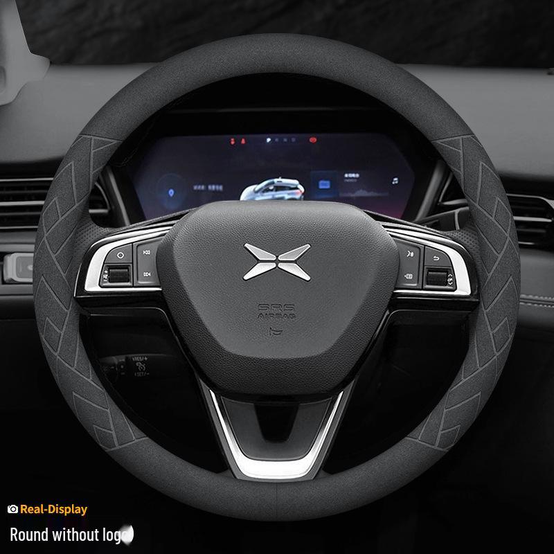 Ultra-Thin Suede & Leather Steering Wheel Cover for XPeng P7 P5 G3 G9 G6