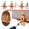 Cabinet Door Installation Jig Woodworking Cabinet Panel Mounting Fixture Doweling Drilling Guide Locator Installing Clip Tools