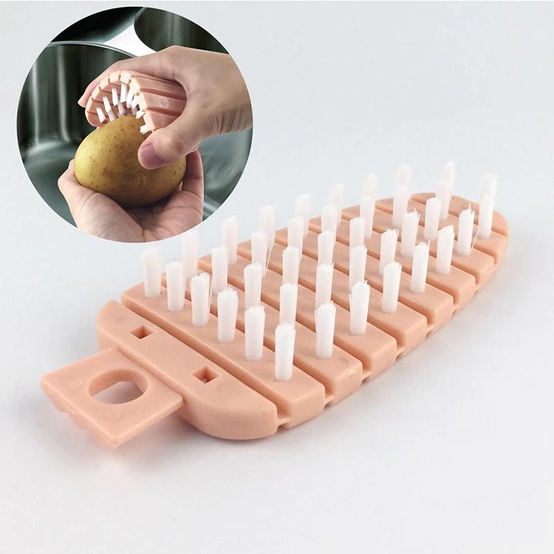 Vegetable Cleaning Tools Fruit Cleaning Brush Flexible Potato Carrot Cucumber Cleaning Brush Kitchen Cleaning Tools Accessories