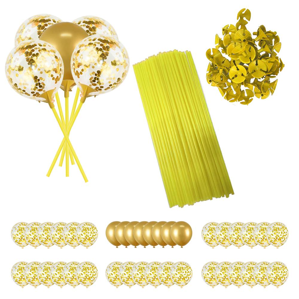 2 Set Kit Supporto per Palloncini, con 20 palloncini, Porta Bastoncini per Palloncini con Base per Tavolo Decorazioni per Festa di Laurea Compleanno Rivelazione di Genere