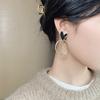 New Korean Style White Green Heart Drop Earrings For Women Contracted Heart Pearl Asymmetrical Earring Party Jewelry