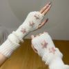 Women's Knitted Y2K Gloves Star Rabbit Arm Warmers Winter Long Sleeve Cover Wrist Mittens Cold Weather Fashion
