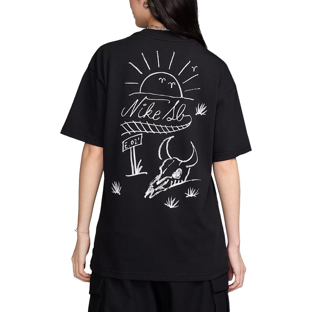 Nike T Shirts Unisex Black Crew Neck Moderate Straight Fit FZ5282-104