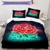 Set Biancheria da Letto Rugby Inghilterra 3 Pezzi Copripiumino Chiusura Include 1 Copripiumino & 2 Federe, Morbido e Confortevole per Tutte le Stagioni.
