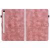 For Samsung Galaxy Tab S10 FE+ Case Lily Flower Imprint Card Slots Leather Tablet Cover