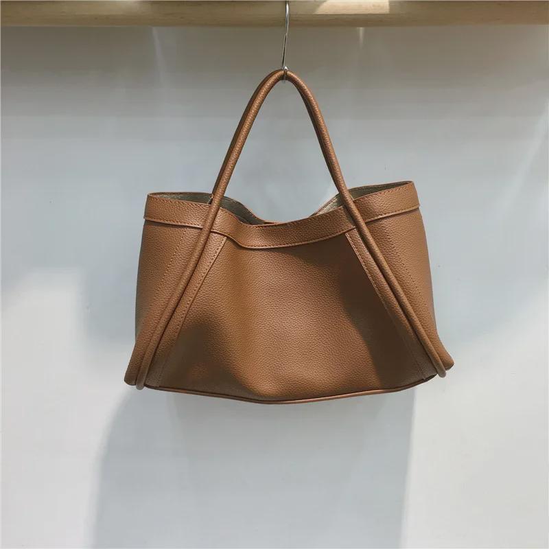 

Сумка-тоут в корейском стиле с большой вместимостью через плечо и через плечо - стильная сумка для матери и ребенка коричневый