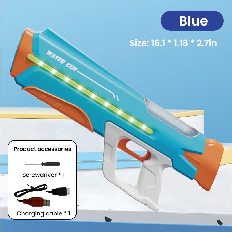 New Electric Water Gun Fully Automatic With Continuous Lighting Cool Toy Gun Children's Summer Outdoor High-Capacity Water Toy