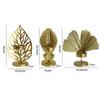 Black Wrought Iron Candle Holder Golden Base Living Desktop Decoration Christmas Leaf Room Crafts Simple 2024 Gold