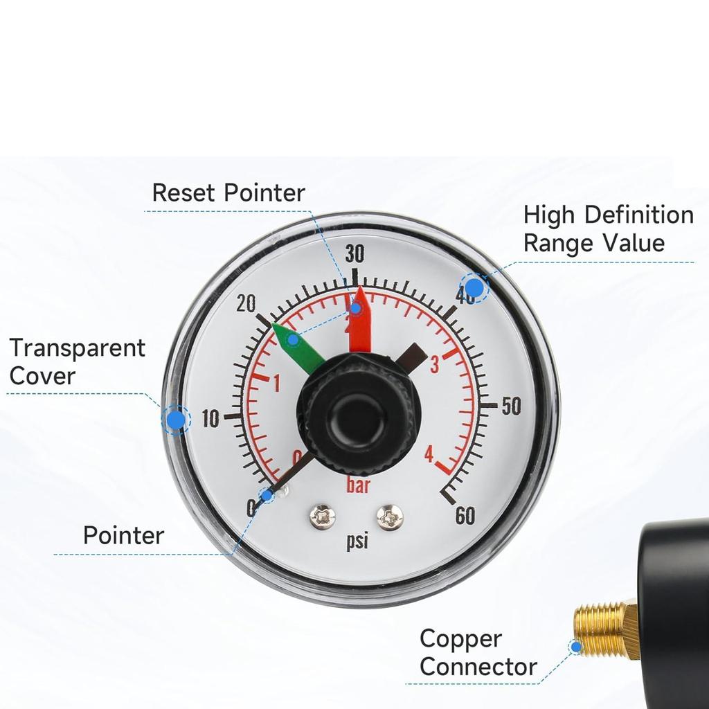 Easy Installation Replacement Pressure Indicator for Pool Filters Ensures Accurate Monitoring Spa Sand Pump Gauge