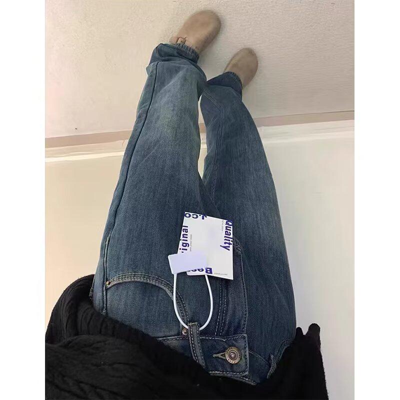 Women's Plus Size Fleece-Lined Wide Leg Jeans: Winter High Waist, Pear Shape, Floor Length