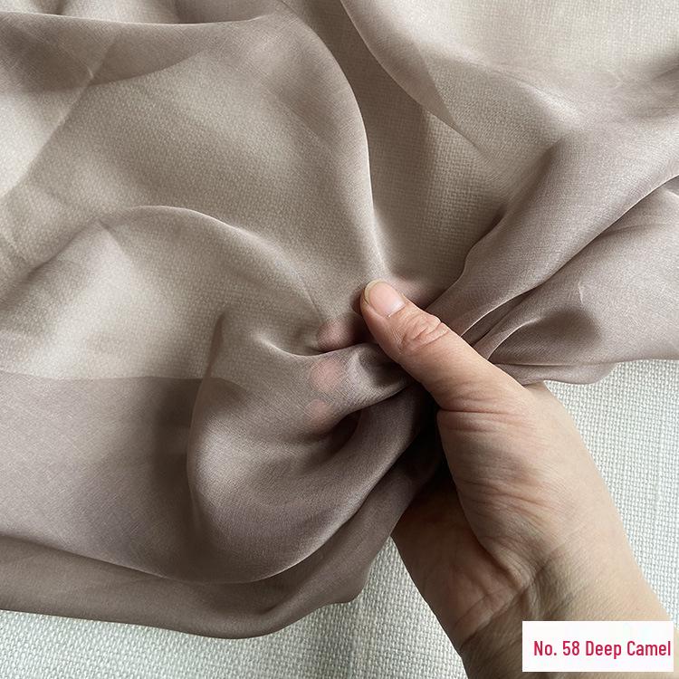 Chiffon di Vera Seta Largo 6 mm: Tessuto di Seta di Gelso Trasparente per Foulard, Vestiti Estivi e Abiti da Sera