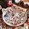 50 Christmas Starlight Die-cut Stickers: Retro Journal Material Pack