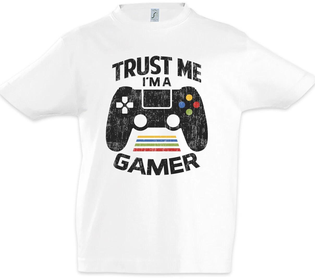 Trust Me I m A Gamer Kids Boys T-Shirt Gaming Nerd Controller Keyboard Pixel- 110