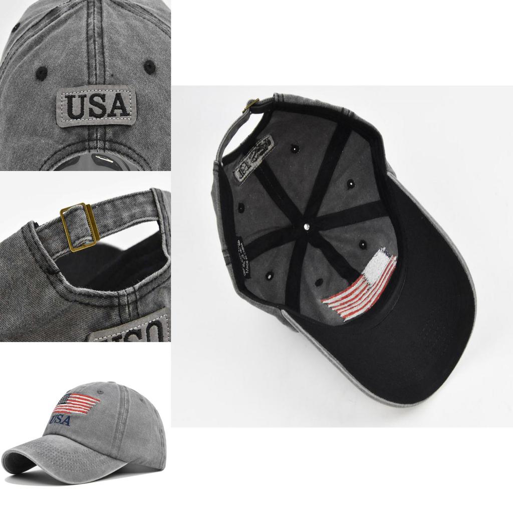 Adjustable Cotton Baseball Cap With Embroidered Duck Tongue And Curved Brim In Various Colors