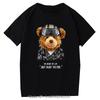 Teddy Bear Tshirt Cool Robotic Graphic Tops Harajuku Cartoon Streetwear Fitness Clothes Casual Fashion Tee Roupas Masculinas