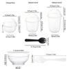 Clear Plastic Dessert Cups with Lids  Sporks Ideal for Ice Cream Mousse Fruit Salad Picnics Parties and Cake Decorating Tools