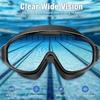 Große Schwimmbrille für Erwachsene, High-Definition, Anti-Beschlag, Galvanisiert, Schwimmbrille für Damen und Herren, Silikonbrille