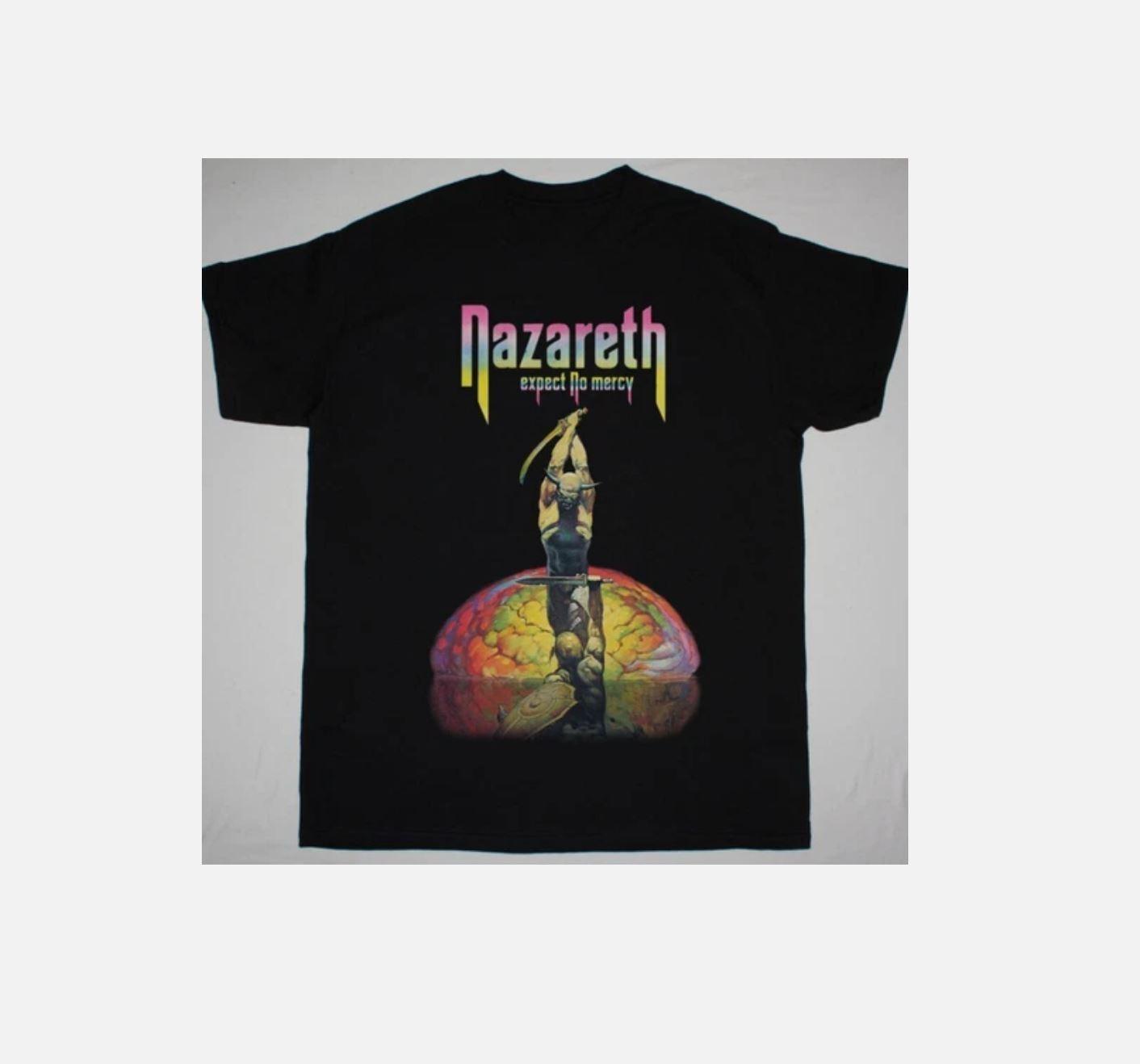 NAZARETH EXPECT NO MERCY Cotton Black Men T-shirt S-5XL XXXXL