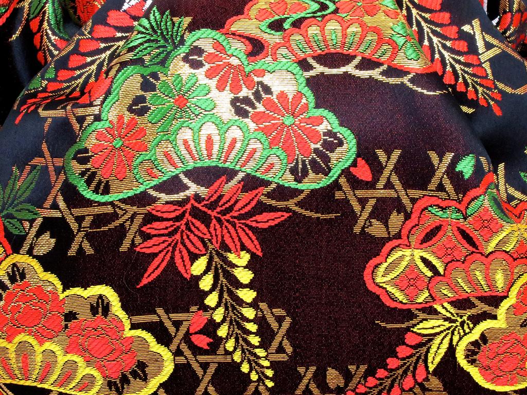 Knot Obi for 13th Made in Gold Brocade Fukurasuzume Knot Obi [Muromachi-st.] Shichi-Go-San Festival, Children's Long-sleeved Kimono, Japan, Fabric,