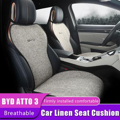 Autositzbezug für BYD Atto 3 Yuan Plus, Leinen, atmungsaktiv, Vorder- und Rücksitze, vier Jahreszeiten, universelles Auto