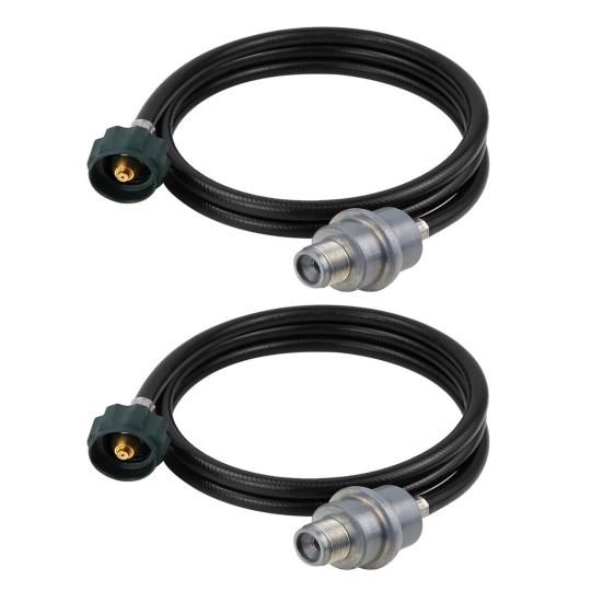 6/12FT Propane Fuel Adapter Hose with Filter for Buddy Heater QCC1/Type1 Adapter Connect 20-45 Lb Propane