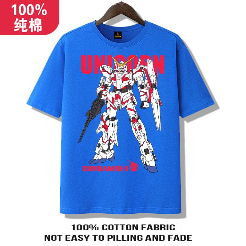 Gundam Clothes Mens 2025 Summer New Cotton Childrens Machine Mecha Mobile Soldier Gundam Shortsleeved Tshirt