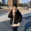 Winter Collar Down Cotton-padded Jacket New Year Short Korean Version of Cotton-padded Jacket Girls Bread Clothes Loose Cotton-padded Jacket.