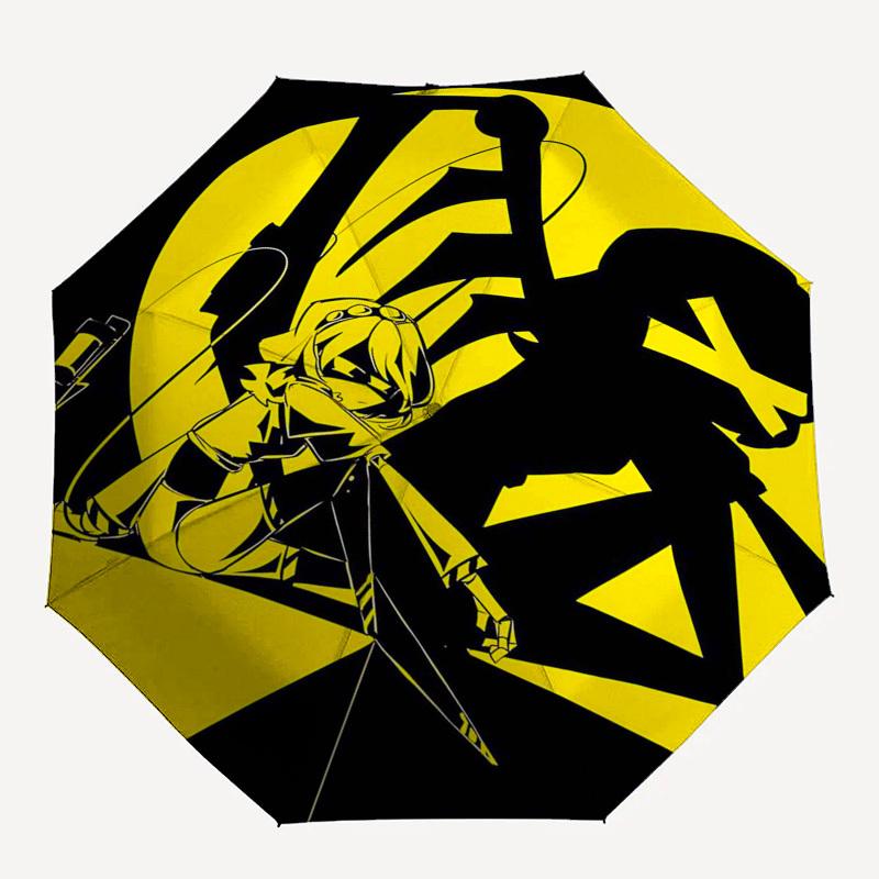 1pc Naruto Uzumaki & Sasuke Uchiha Outdoor Umbrella - Automatic Opening/Closing, Portable 3-Fold Design, 8-Bone Iron Frame, Perfect Gift for Fans, Tra
