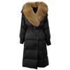 OFTBUY Winter Jacket Women Long Natural Real Raccoon Fox Fur Collar White Duck Down Coat Belt Thick Warm Casual Outerwear