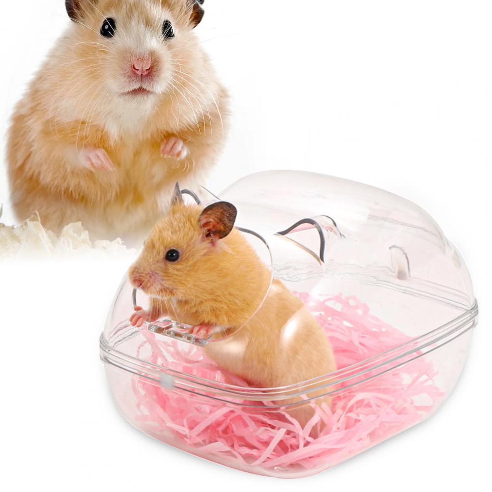 Multipurpose Pet  Transparent  Bathroom Cartoon Shape Detachable Anti-splash Observation Bathtub Toilet For Hamster Small Animals
