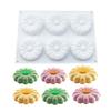 1 Pc Baking 6 Even Sunflower French Mousse Dessert Cake Mold Chrysanthemum Hemp Mold Chocolate Silicone Candle Mold