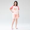 Fenteng [Super Soft A-class Antibacterial Cotton] Summer Round Neck Shorts Thin Pajamas Women's New Cartoon Home Clothes Set