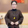 2023 Autumn Women's Loose Long-Sleeve Hollow-Design Pullover Sweater & Versatile Fashion Shawl