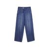 LESS 2024 Winter Loose Straight-Leg Cotton Denim Jeans
